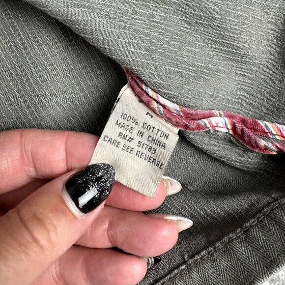 Maurices VTG Jacket Medium Militray Green Y2K Utility Boho Aesthetic 90's Preppy - Picture 7 of 11